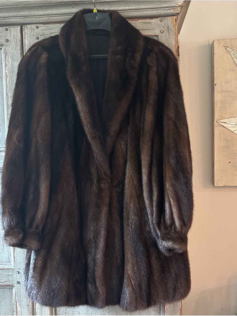 Luxury Dark Brown Mink Fur Coat - Women's Classic Coat